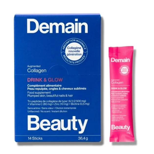 Demain Beauty Complément alimentaire collagène Drink & Glow
